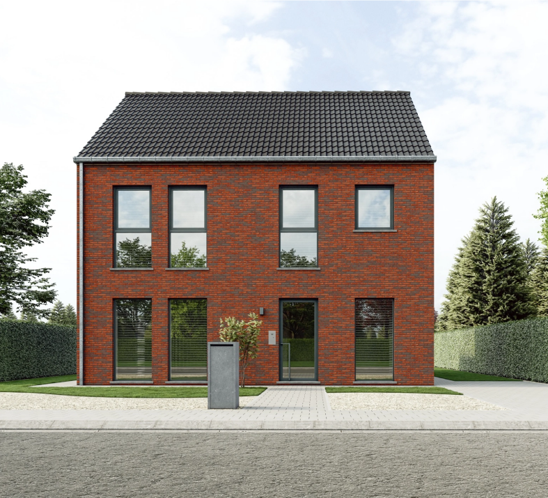 Nieuwbouwwoningen, Aarschot Gijmelstraat, open bebouwing