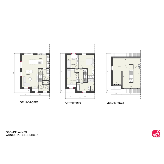 Plan Porseleinhoen, klassieke woning, nieuwbouw, Kiewit (Hasselt)