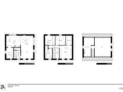 Grondplan, Nieuwbouwwoning, open bebouwing, klassieke woning