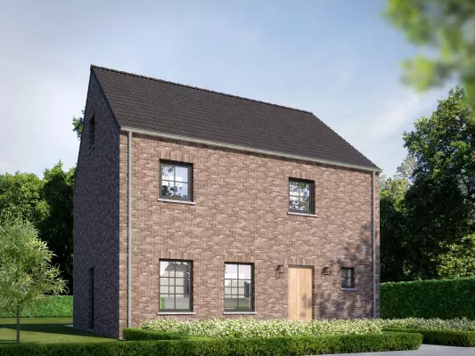 Nieuwbouwwoning, Kamperbaan Hechtel, open bebouwing, eigentijdse woning