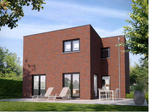 Nieuwbouwwoning, open bebouwing, Moderne woning, beringen