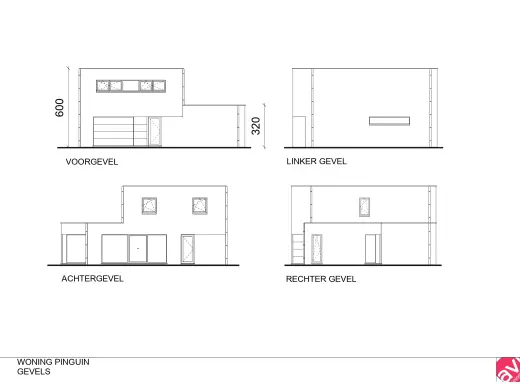 Gevelplan Nieuwbouwwoning, open moderne woning, Sint-Lambrechts-Herk