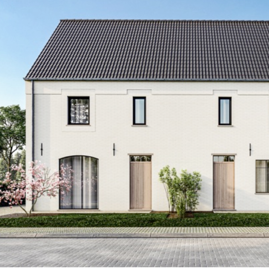 Nieuwbouwwoning, Veldstraat Hasselt, halfopen bebouwing Nieuwbouwwoning, Veldstraat Hasselt, halfopen bebouwing