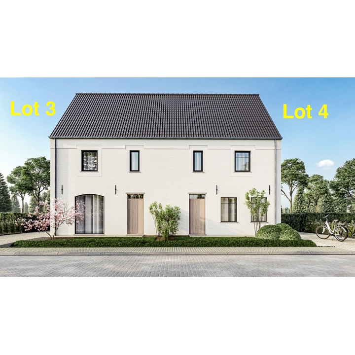 Nieuwbouwwoning, Veldstraat Hasselt, halfopen bebouwing