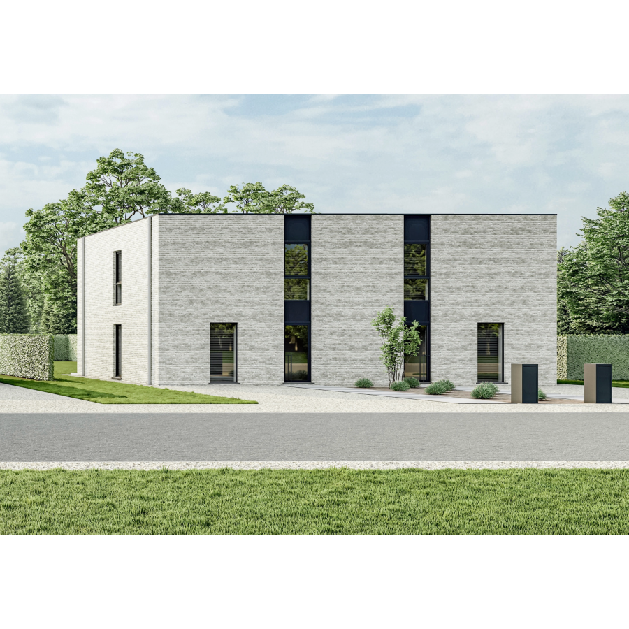 Nieuwbouwwoning, halfopen bebouwing, eigentijdse woning Nieuwbouwwoning, halfopen bebouwing, eigentijdse woning