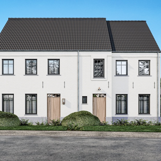 Nieuwbouwwoning, Schelstraat Zonhoven, half open bebouwing Nieuwbouwwoning, Schelstraat Zonhoven, half open bebouwing