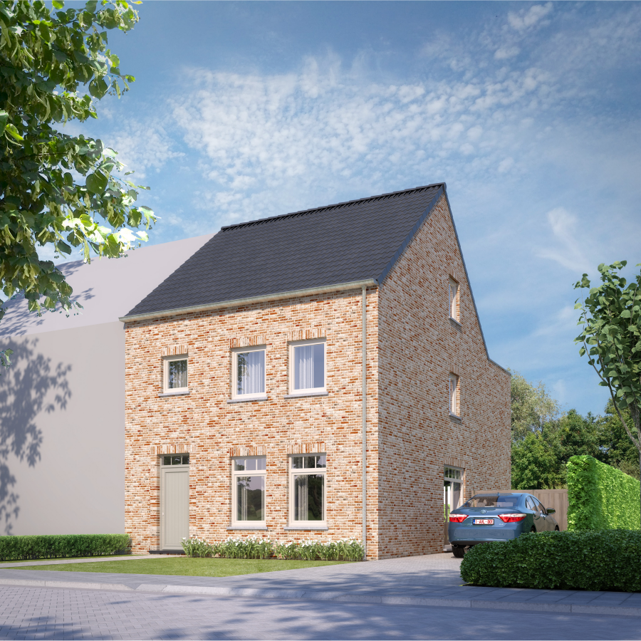 Half open klassieke nieuwbouwwoing, tielt winge