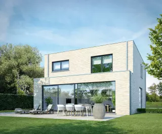 Nieuwbouwwoning, open bebouwing, ivoormeeuw, moderne woning