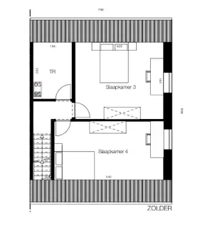 grondplan Nieuwbouwwoning, half open, eigentijdse woning, Kuringen