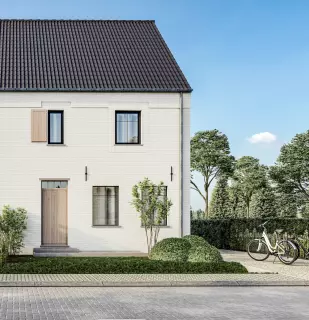 Nieuwbouwwoning, half open, eigentijdse woning, Kuringen