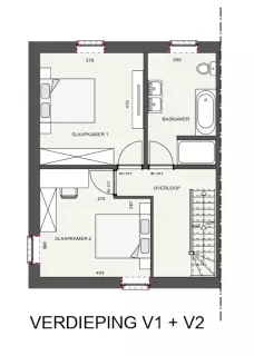 grondplan Nieuwbouwwoning, half open moderne bebouwing, Heverlee