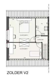 grondplan Nieuwbouwwoning, half open moderne bebouwing, Heverlee