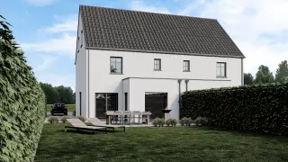 Landelijke Nieuwbouwwoning, halfopen, bilzen