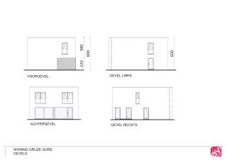 Gevelplan Nieuwbouwwoning, open moderne woning, beerse