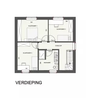 grondplan open, klassieke nieuwbouwwoning, koersel