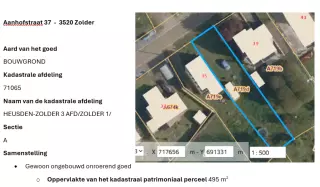 Bouwgrond, Aanhofstraat Heusden-Zolder, halfopen bebouwing 