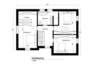 grondplan Open, klassieke nieuwbouwwoning Hasselt