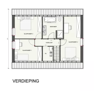 open, klassieke nieuwbouwwoning, hechtel-Eksel, grondplan