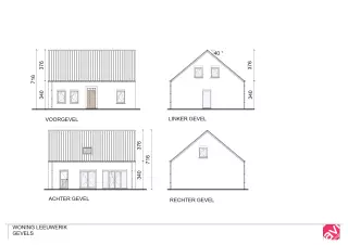 open, klassieke nieuwbouwwoning, hechtel-Eksel, gevelplan