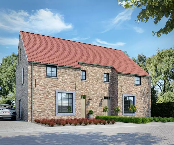 Nieuwbouwwoning half open bebouwing, eigentijdse woning, riemst